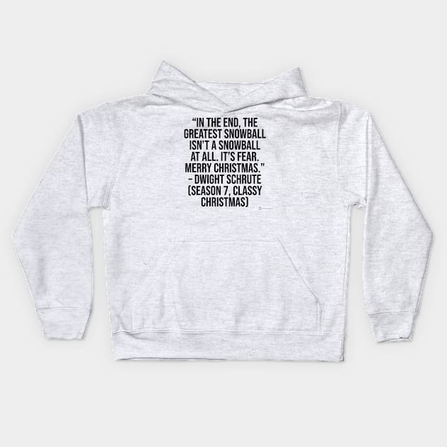 the office funny quote Kids Hoodie by CreationsByAme